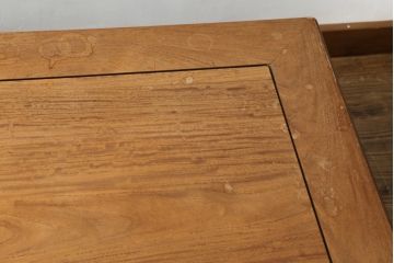 中古　伝統工芸品　大阪唐木指物　中澤唐木　尾崎作　ストリップド(剥離)仕上げ限定　花梨(カリン)材　和モダンな空間づくりにおすすめの座卓(ローテーブル、センターテーブル)(R-076657)