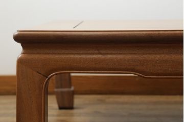 中古　伝統工芸品　大阪唐木指物　中澤唐木　尾崎作　ストリップド(剥離)仕上げ限定　花梨(カリン)材　和モダンな空間づくりにおすすめの座卓(ローテーブル、センターテーブル)(R-076657)