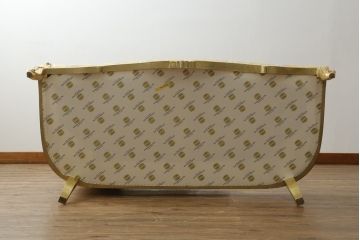 中古　美品　イタリア高級家具　SILIK(シリック)　ロココ調　優雅でロマンチックな雰囲気溢れるシェーズロング(カウチソファ、2人掛けソファ、2P、長椅子、二人掛け)(定価約190万円)(R-076658)