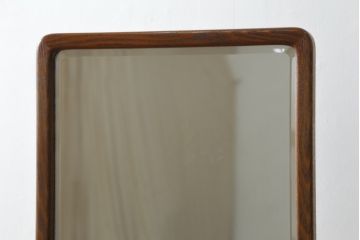 中古　美品　タモ材　落ち着きのある佇まいが魅力的な姿見(スタンドミラー、鏡)(R-076661)