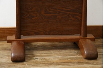 中古　美品　タモ材　落ち着きのある佇まいが魅力的な姿見　(R-076661)