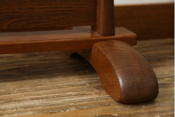 中古　美品　タモ材　落ち着きのある佇まいが魅力的な姿見　(R-076661)