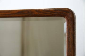 中古　美品　タモ材　落ち着きのある佇まいが魅力的な姿見　(R-076661)