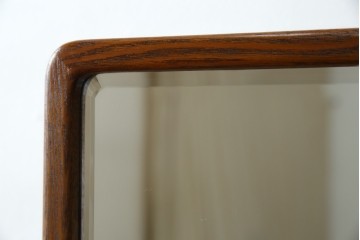 中古　美品　タモ材　落ち着きのある佇まいが魅力的な姿見　(R-076661)