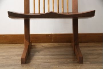 和製ヴィンテージ　小田急ハルク購入　ジョージナカシマ　桜製作所　コノイドラウンジ(CONOID LOUNGE)　CN110　モダンに洗練されたラウンジチェア(ジョージ・ナカシマ、イス、椅子、板座チェア、ビンテージ)(R-076665)