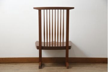 和製ヴィンテージ　小田急ハルク購入　ジョージナカシマ　桜製作所　コノイドラウンジ(CONOID LOUNGE)　CN110　モダンに洗練されたラウンジチェア(ジョージ・ナカシマ、イス、椅子、板座チェア、ビンテージ)(R-076665)