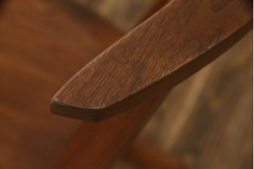 和製ヴィンテージ　小田急ハルク購入　ジョージナカシマ　桜製作所　コノイドラウンジ(CONOID LOUNGE)　CN110　モダンに洗練されたラウンジチェア(ジョージ・ナカシマ、イス、椅子、板座チェア、ビンテージ)(R-076665)