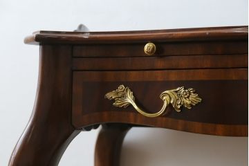 中古　イギリス　メートランドスミス(MAITLAND SMITH)　品のある佇まいが魅力的なスライド天板付きコンソールテーブル(デスク、花台、飾り台、電話台、英国)(R-076667)