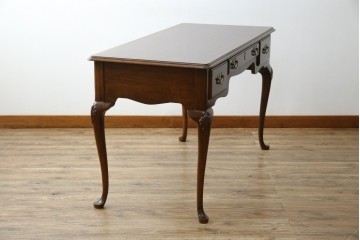 中古　美品　DREXEL HERITAGE(ドレクセルヘリテイジ)　クラシカルな雰囲気漂う猫脚デスク　(R-076668)