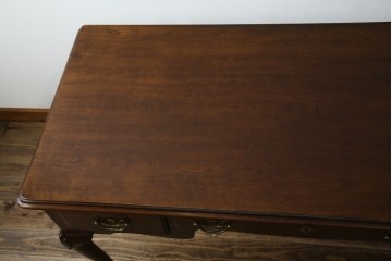 中古　美品　DREXEL HERITAGE(ドレクセルヘリテイジ)　クラシカルな雰囲気漂う猫脚デスク　(R-076668)