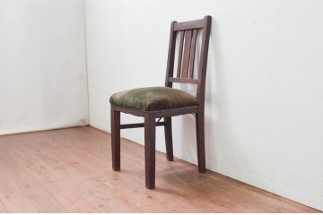 和製アンティーク　ナラ材　レトロスタイルのお部屋づくりに活躍するシンプルなチェア(ダイニングチェア、椅子、イス)(R-076677)