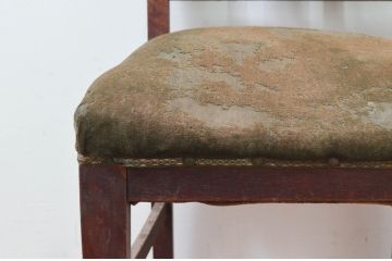 和製アンティーク　ナラ材　レトロスタイルのお部屋づくりに活躍するシンプルなチェア(ダイニングチェア、椅子、イス)(R-076678)