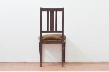 和製アンティーク　ナラ材　レトロスタイルのお部屋づくりに活躍するシンプルなチェア(ダイニングチェア、椅子、イス)(R-076678)