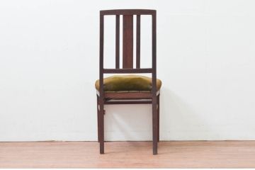 和製アンティーク　ナラ材　レトロスタイルのお部屋づくりに活躍するシンプルなチェア(ダイニングチェア、椅子、イス)(R-076679)