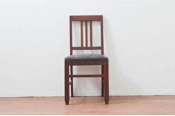 和製アンティーク　ナラ材　レトロスタイルのお部屋づくりに活躍するシンプルなチェア(ダイニングチェア、椅子、イス)(R-076680)