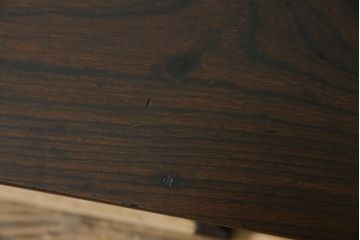 和製アンティーク　総欅(ケヤキ)材　使い込まれた風合いが味わい深い文机(座卓、ローテーブル、センターテーブル)(R-076683)
