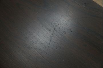和製アンティーク　総欅(ケヤキ)材　使い込まれた風合いが味わい深い文机(座卓、ローテーブル、センターテーブル)(R-076683)