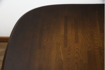 和製ビンテージ　飛騨産業　キツツキマーク　穂高シリーズ　ナラ材　洗練された佇まいが魅力的なエクステンションテーブル(ダイニングテーブル、食卓、拡張式テーブル、2人掛け、4人掛け、6人掛け、ヴィンテージ)(R-076688)