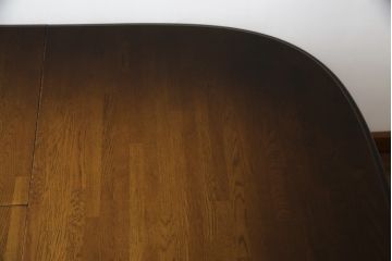 和製ビンテージ　飛騨産業　キツツキマーク　穂高シリーズ　ナラ材　洗練された佇まいが魅力的なエクステンションテーブル(ダイニングテーブル、食卓、拡張式テーブル、2人掛け、4人掛け、6人掛け、ヴィンテージ)(R-076688)