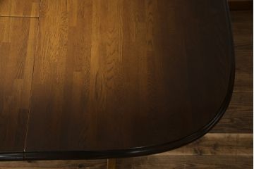 和製ビンテージ　飛騨産業　キツツキマーク　穂高シリーズ　ナラ材　洗練された佇まいが魅力的なエクステンションテーブル(ダイニングテーブル、食卓、拡張式テーブル、2人掛け、4人掛け、6人掛け、ヴィンテージ)(R-076688)