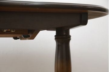 和製ビンテージ　飛騨産業　キツツキマーク　穂高シリーズ　ナラ材　洗練された佇まいが魅力的なエクステンションテーブル(ダイニングテーブル、食卓、拡張式テーブル、2人掛け、4人掛け、6人掛け、ヴィンテージ)(R-076688)