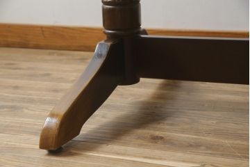 和製ビンテージ　飛騨産業　キツツキマーク　穂高シリーズ　ナラ材　洗練された佇まいが魅力的なエクステンションテーブル(ダイニングテーブル、食卓、拡張式テーブル、2人掛け、4人掛け、6人掛け、ヴィンテージ)(R-076688)