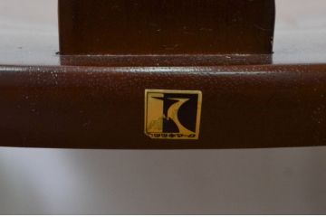 和製ビンテージ　飛騨産業　キツツキマーク　カントリースタイルのお部屋作りにおすすめのダイニングチェア4脚セット(板座チェア、椅子、イス、ウインザーチェア、ウィンザーチェア、ヴィンテージ)(R-076689)