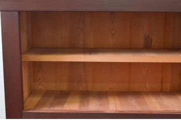和製アンティーク　美品!!　木目も美しい丸桟引き戸の近江水屋箪笥サイドボード(収納棚、戸棚、食器棚、サイドキャビネット)(R-076701)