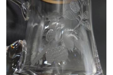 1985年　チェコ　Moser　モーゼル　キリンビアマグコレクション　コレクターズグラス　金彩　ビアジョッキ(KIRIN COLLECTORS GLASS、グラヴィール、ガラス)(R-076725)
