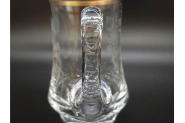 1985年　チェコ　Moser　モーゼル　キリンビアマグコレクション　コレクターズグラス　金彩　ビアジョッキ(KIRIN COLLECTORS GLASS、グラヴィール、ガラス)(R-076725)