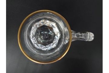 1985年　チェコ　Moser　モーゼル　キリンビアマグコレクション　コレクターズグラス　金彩　ビアジョッキ(KIRIN COLLECTORS GLASS、グラヴィール、ガラス)(R-076725)