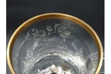 1985年　チェコ　Moser　モーゼル　キリンビアマグコレクション　コレクターズグラス　金彩　ビアジョッキ(KIRIN COLLECTORS GLASS、グラヴィール、ガラス)(R-076725)