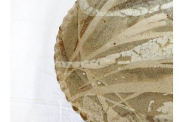 人間国宝　田村耕一　約28cm　9.3寸　深みのある色合いと繊細な絵付けが目を惹くいげ皿(イゲ縁、変形皿、大皿、和皿、和食器、九寸三分)(R-076729)