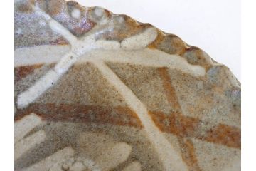 人間国宝　田村耕一　約28cm　9.3寸　深みのある色合いと繊細な絵付けが目を惹くいげ皿(イゲ縁、変形皿、大皿、和皿、和食器、九寸三分)(R-076729)
