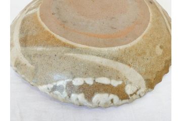 人間国宝　田村耕一　約28cm　9.3寸　深みのある色合いと繊細な絵付けが目を惹くいげ皿(イゲ縁、変形皿、大皿、和皿、和食器、九寸三分)(R-076729)
