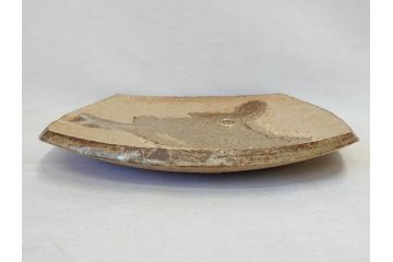 人間国宝　田村耕一　約28cm　9寸　個性的なデザインが存在感を放つ角皿(大皿、和皿、和食器、共箱付き、九寸)(R-076731)