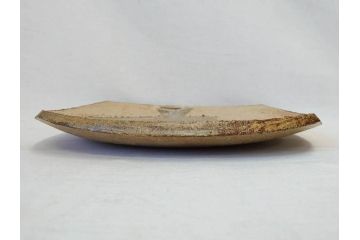 人間国宝　田村耕一　約28cm　9寸　個性的なデザインが存在感を放つ角皿(大皿、和皿、和食器、共箱付き、九寸)(R-076731)