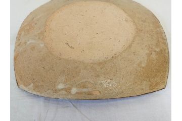 人間国宝　田村耕一　約28cm　9寸　個性的なデザインが存在感を放つ角皿(大皿、和皿、和食器、共箱付き、九寸)(R-076731)