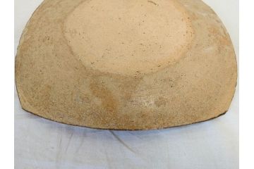 人間国宝　田村耕一　約28cm　9寸　個性的なデザインが存在感を放つ角皿(大皿、和皿、和食器、共箱付き、九寸)(R-076731)