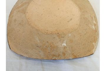 人間国宝　田村耕一　約28cm　9寸　個性的なデザインが存在感を放つ角皿(大皿、和皿、和食器、共箱付き、九寸)(R-076731)