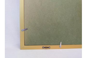 真作　山下邦雄　「サーカスがやってきた」　F0号　日本画(共シール、絵画、額装、箱付き)(R-076732)