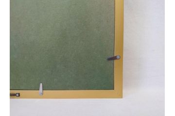 真作　山下邦雄　「サーカスがやってきた」　F0号　日本画(共シール、絵画、額装、箱付き)(R-076732)