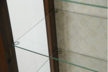 イギリスアンティーク　シンプルで小振りなオーク材のブックケース(本箱、本棚、収納棚、戸棚、ガラスケース、Gケース、ショーケース、ディスプレイケース、コレクションケース、飾り棚、陳列棚、店舗什器、英国)(R-076734)