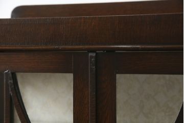 イギリスアンティーク　シンプルで小振りなオーク材のブックケース(本箱、本棚、収納棚、戸棚、ガラスケース、Gケース、ショーケース、ディスプレイケース、コレクションケース、飾り棚、陳列棚、店舗什器、英国)(R-076734)
