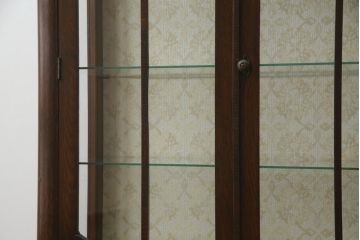 イギリスアンティーク　シンプルで小振りなオーク材のブックケース(本箱、本棚、収納棚、戸棚、ガラスケース、Gケース、ショーケース、ディスプレイケース、コレクションケース、飾り棚、陳列棚、店舗什器、英国)(R-076734)