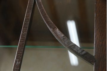 イギリスアンティーク　シンプルで小振りなオーク材のブックケース(本箱、本棚、収納棚、戸棚、ガラスケース、Gケース、ショーケース、ディスプレイケース、コレクションケース、飾り棚、陳列棚、店舗什器、英国)(R-076734)