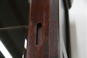 中古　美品　九州民芸家具　落ち着いた色合いが大人な雰囲気を醸し出す食器棚(収納棚、戸棚、キャビネット、水屋箪笥、店舗什器)(R-076741)