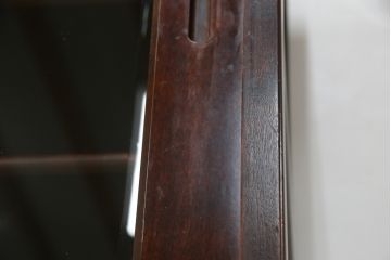 中古　美品　九州民芸家具　落ち着いた色合いが大人な雰囲気を醸し出す食器棚(収納棚、戸棚、キャビネット、水屋箪笥、店舗什器)(R-076741)