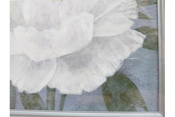 真作　山下邦雄　「牡丹」　6F(6号)　日本画(ぼたん、花、共シール、絵画、額装、箱付き)(R-076743)