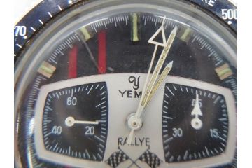 フランスビンテージ　YEMA(イエマ)　RALLYE(ラリー)　手巻き　17 JEWELS INCABLOC(17石)　腕時計(クロノグラフ、メンズ、ウォッチ、ヴィンテージ)(R-076746)